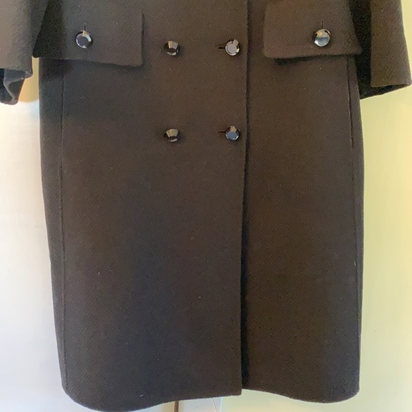 Escada Beautiful Virgin Wool Stretch Black Full Length Coat Made in Italy 🇮🇹 - Picture 4 of 16